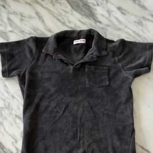 Orlebar Brown Charcoal Kids Polo Shirt